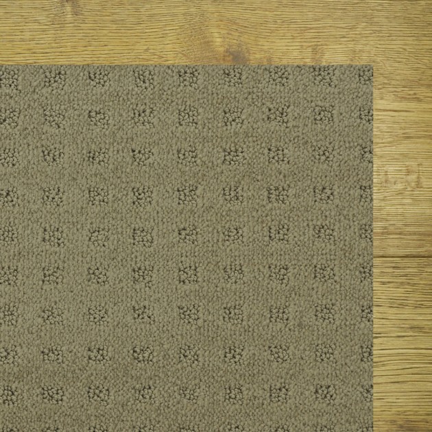 Custom Mission Square Tint of Taupe, 100% Continuous Filament Nylon Area Rug
