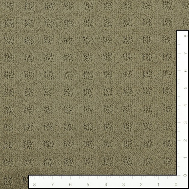 Custom Mission Square Tint of Taupe, 100% Continuous Filament Nylon Area Rug