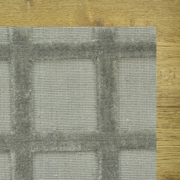 Custom Nexus Squared Charcoal, 100% Nylon Type 6,6 Area Rug