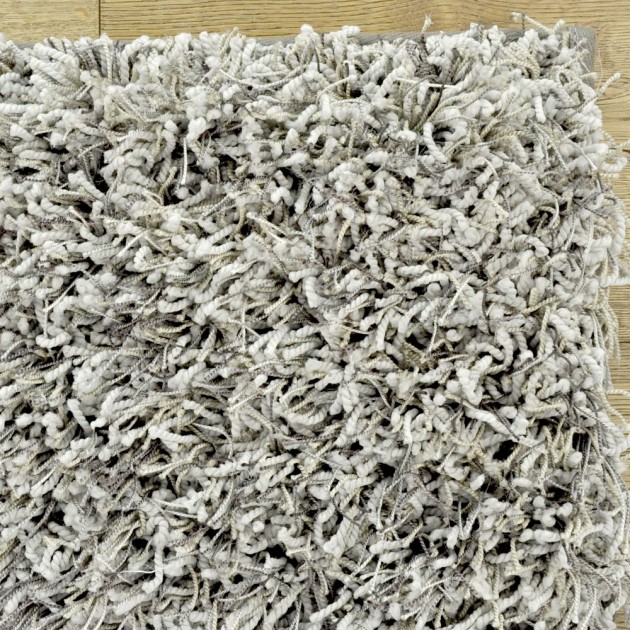 Custom Shaggy Bling Micro Grey, 84% Nylon/16% Polyester Area Rug