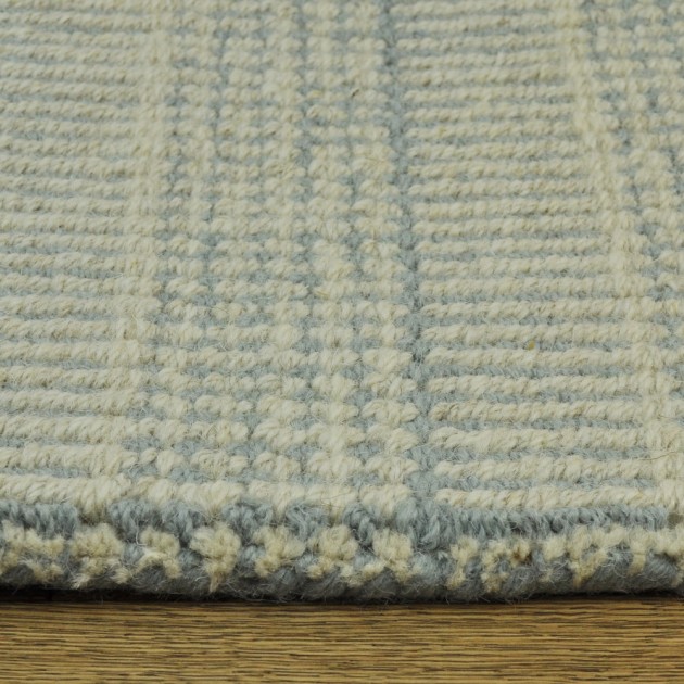 Custom Shazia Stripe Winter Mint, 100% Wool Area Rug