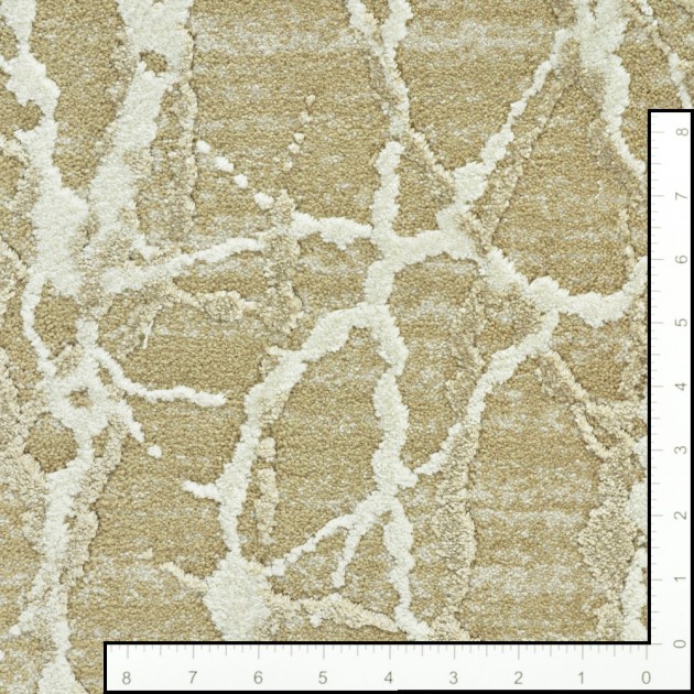 Custom Sound Waves Sand, 58% Polysilk/42% Royaltron™ Polypropylene Area Rug