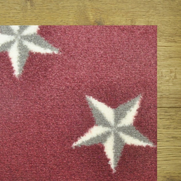 Custom Starstruck Ruby , 100% Nylon Area Rug