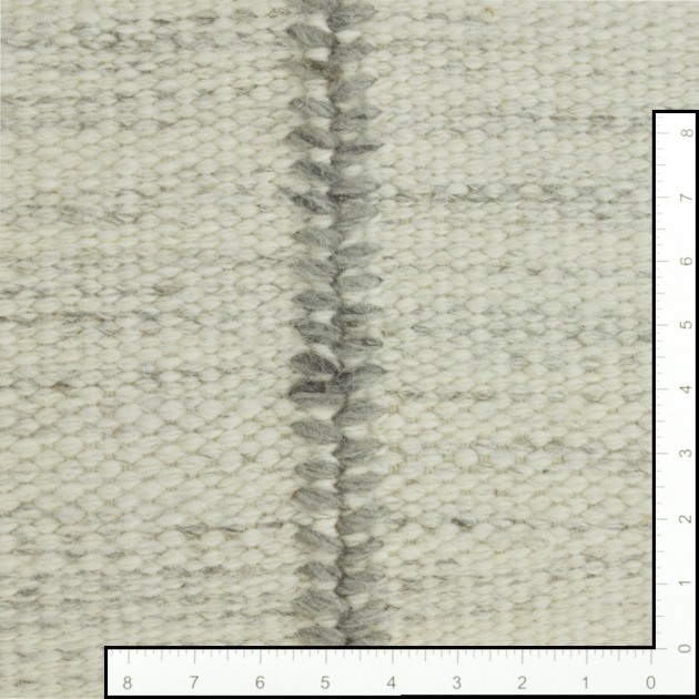 Custom Stitchery Stripe Pearl, 100% New Zealand Wool Area Rug