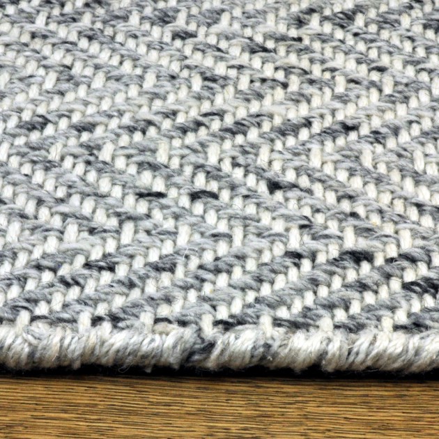 Custom Tallulah Raven, 55% Wool/45% Polysilk Area Rug