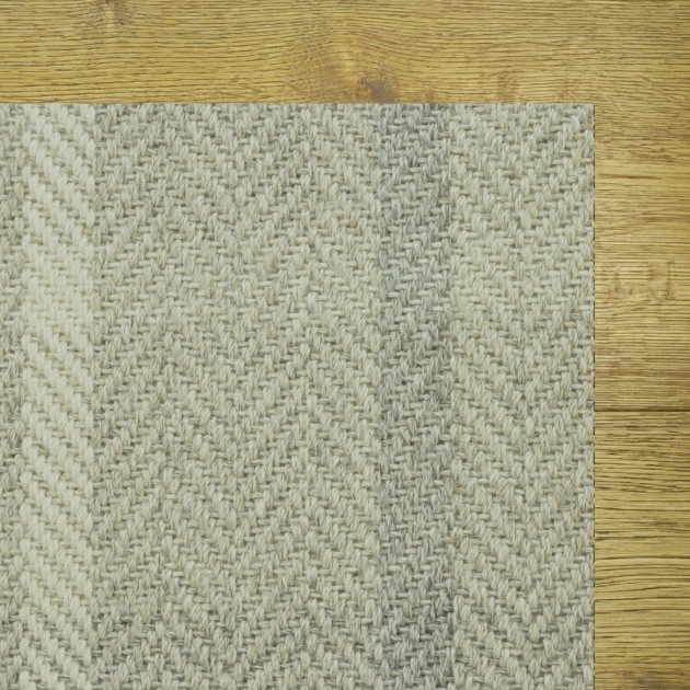 Custom Tattersall Pearl, 100% New Zealand Wool Area Rug
