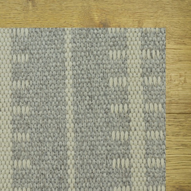 Custom Ticking stripe Shadow, 100% New Zealand Wool Area Rug