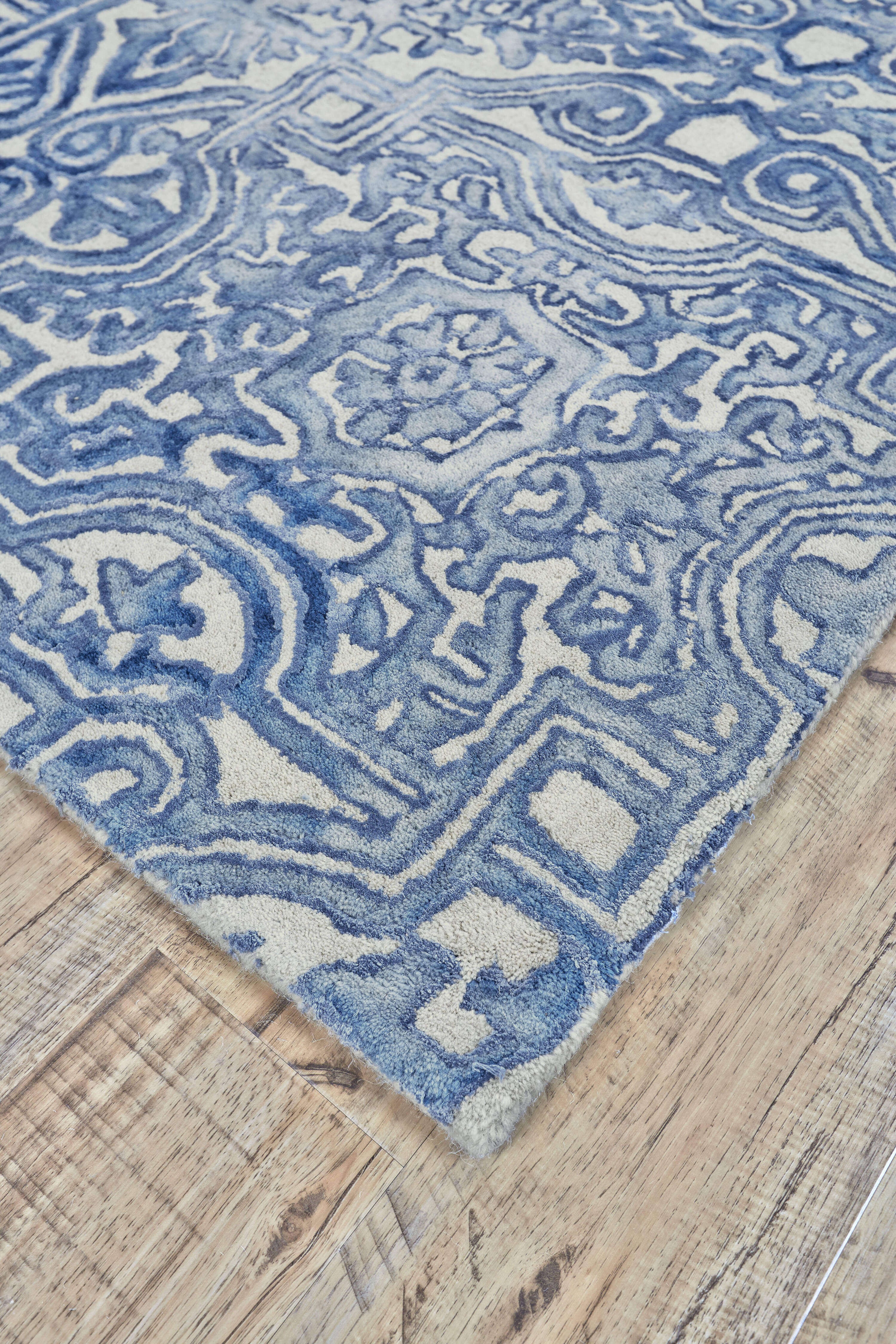 Baxter, 8370F, Midnight Blue (5'x8' / Rectangle) Wool / Wool Blend Rug