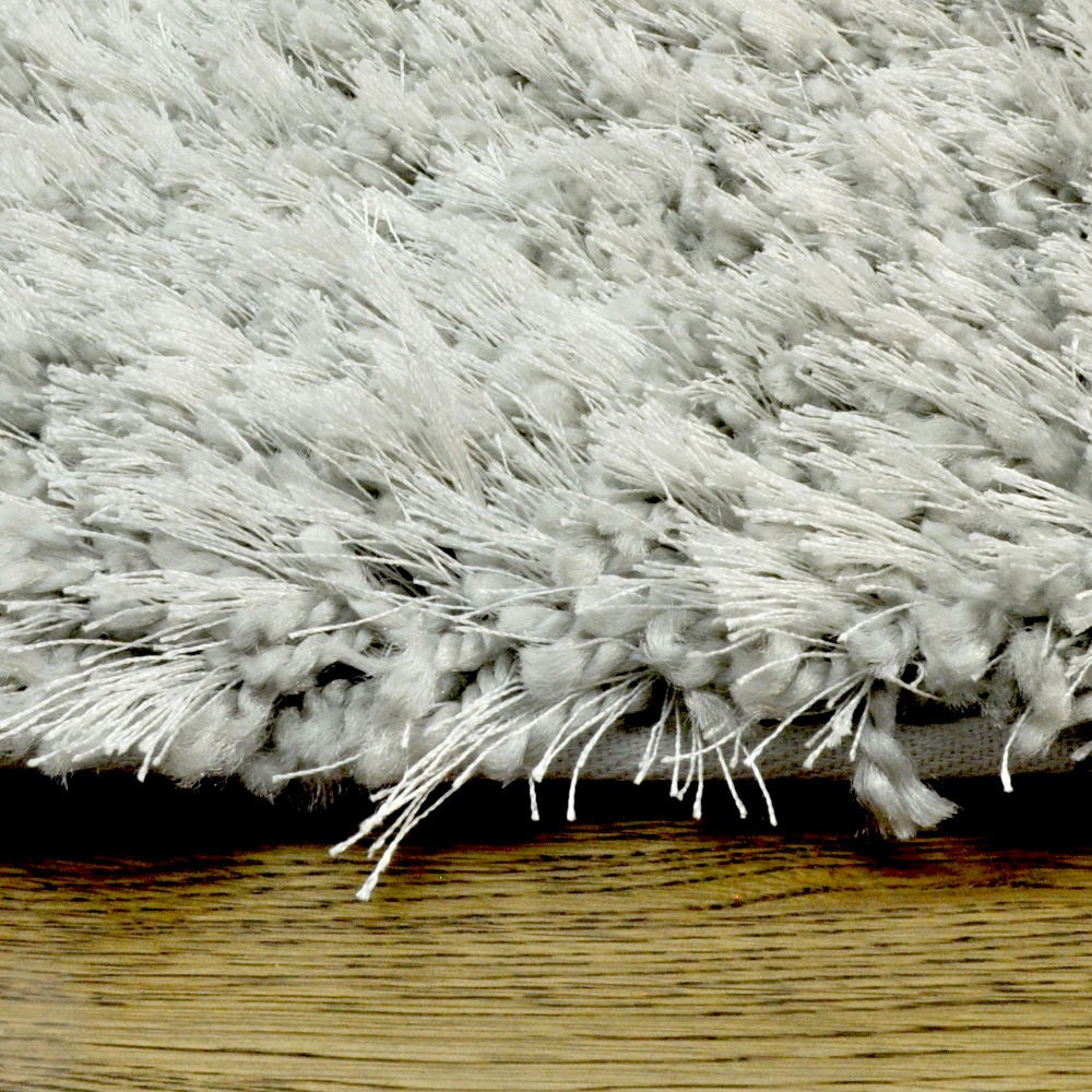 Shaggy Shimmer Silver Synthetic Rug | The Perfect Rug