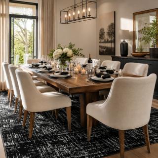Custom Larkspur Midnight, 100% Polypropylene Area Rug