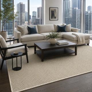 Custom Everest Tan, 80% wool / 20% Polysilk Area Rug