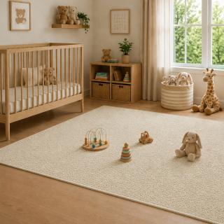 Custom Harmony Aged White, 100% Continuous Filament Nylon Area Rug