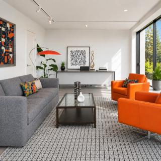 Custom Elation Sky, 100% Wool Area Rug