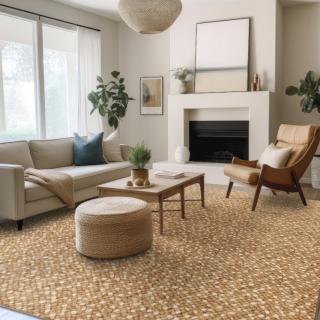 Custom Euphoria Khaki, 100% Jute Area Rug