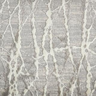 Custom Wavelength Chrome, 58% Polysilk/42% Royaltron Polypropylene Area Rug