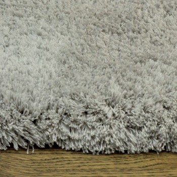 Shaggy Posh Silver Synthetic Rug | The Perfect Rug