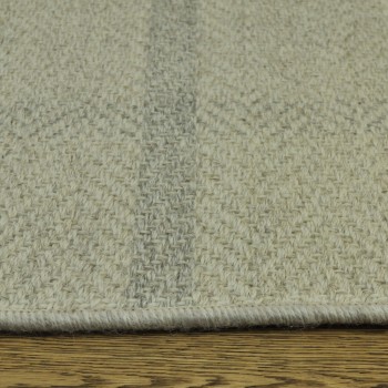 Custom Tattersall Pearl, 100% New Zealand Wool Area Rug