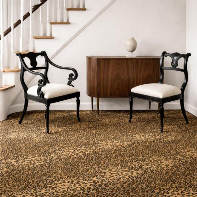 Silhouette Leopard Custom Area Rug