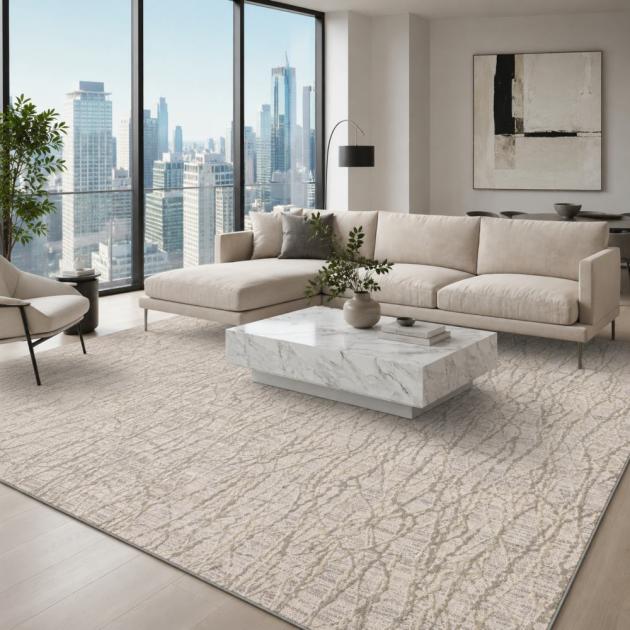 Wavelength Sand Custom Area Rug